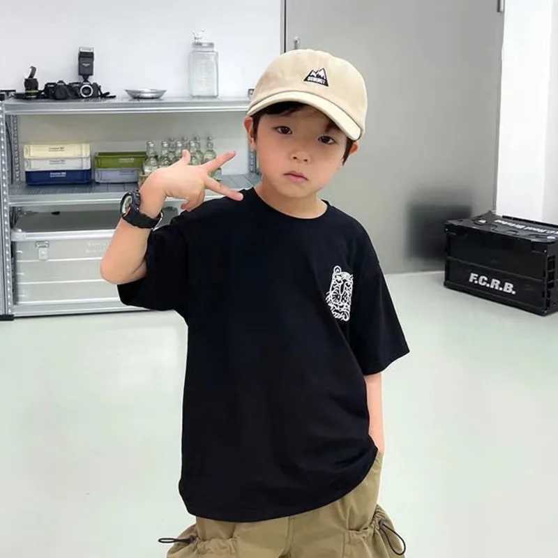 High School Children Summer Cotton Trendy Boys Cute Baby Clothing Printed Casual Shorts Top Baby Clothing 7-14 Years OldT250321