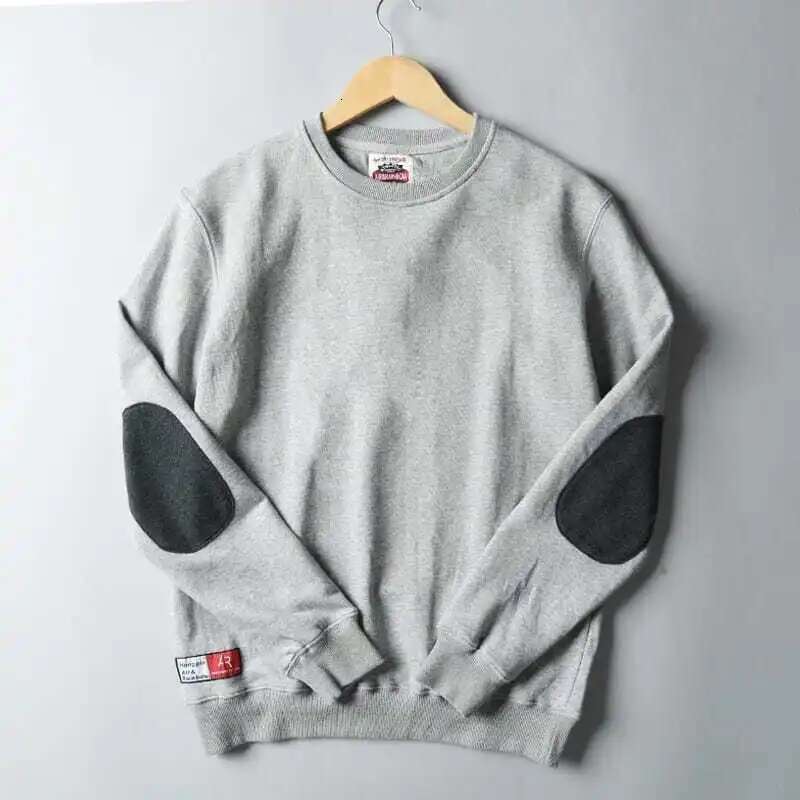 Autumn Winter New Men Fashion Simple Solid Hoodies Foreign Trade Original Single Men's Round Neck Long Sleeve Sweatshirts