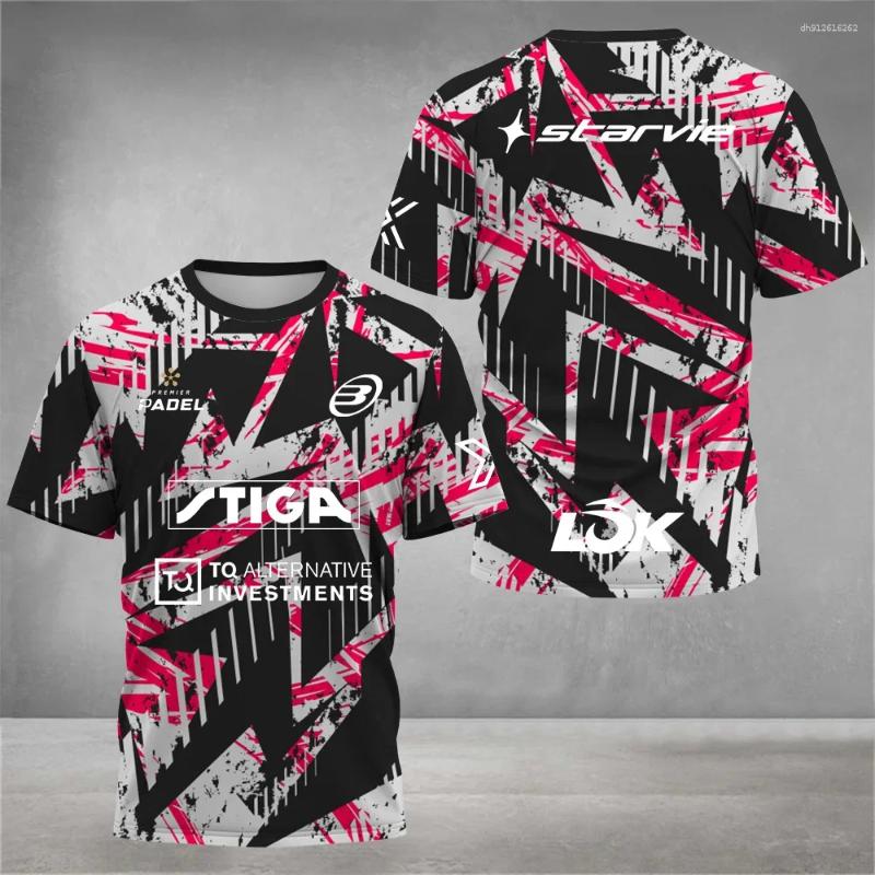 Men's T Shirts 2025 Green Padel Breathable Quick Dry Tennis Short Sleeved T-Shirts Sportswears Fitness Clothing Badminton Tops Y2k