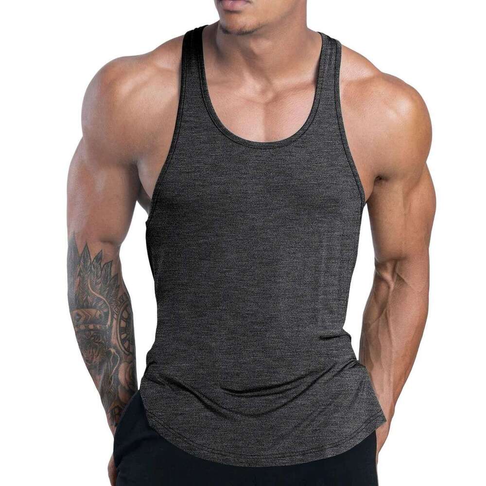 Men's quick drying bodybuilding vest, sleeveless sports shirt, casual, slim fit, singles, vest, training suit