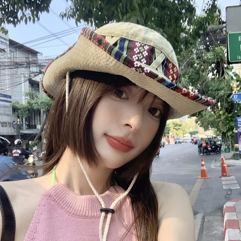 Fashion Summer Bucket Hat Outdoor Camping Cap Hiking Fishing Hats Fishing Accessories Bike Accessories Cowboy Hats Sun Caps 250320