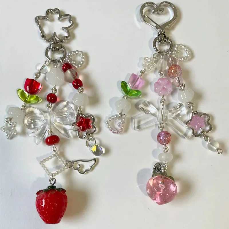 Strawberry Peach Keychain Y2K Gift Fairy CoreXJ250319