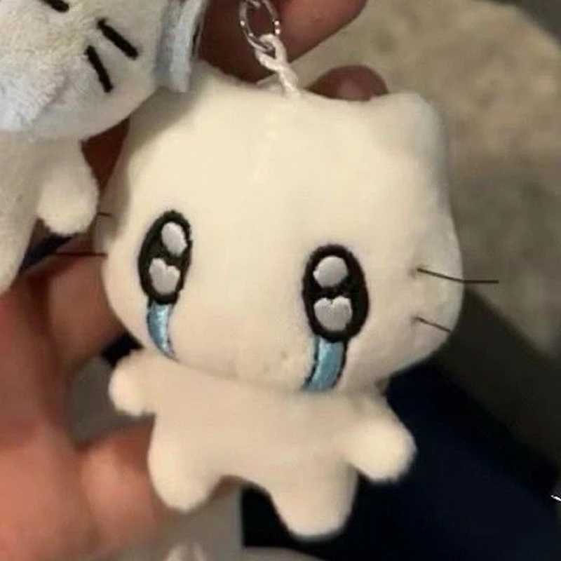 Cute headphones kitten couple keychain mini crying cat doll plush keychain cartoon dog bee bag pendant charming backpack decorationXJ250319