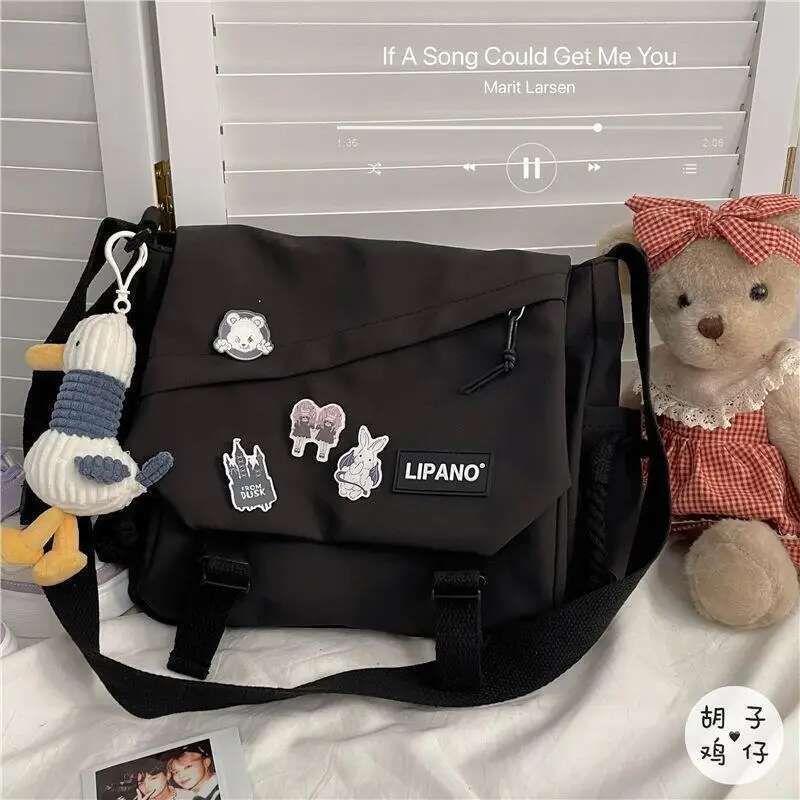 Women's Nylon Handheld One Shoulder Versatile Large Capacity Crossbody Retro Work Travel Postman Bag