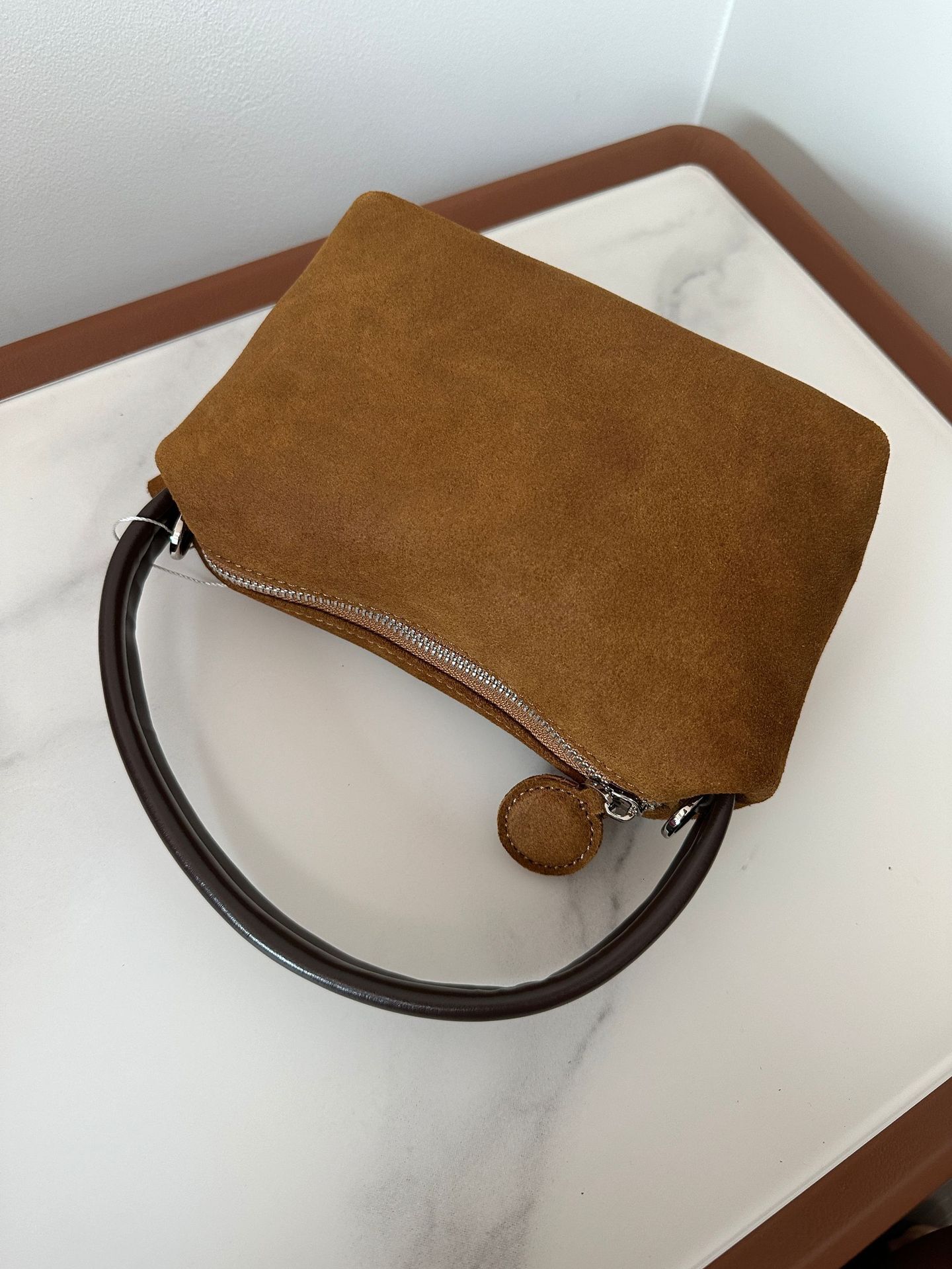 New Autumn And Winter Frosted Cowhide Hand-Held Crossbody With A High-End Feel, Same As The Fashionable Small Square Bag For Women
