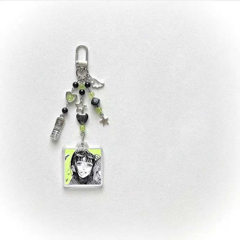 Matching tagswiiwagaa Keychains/ Phone Charms Y2K Dainty Aesthetic Simple Green Handmade Beaded Accessory Gifts for HerXJ250319