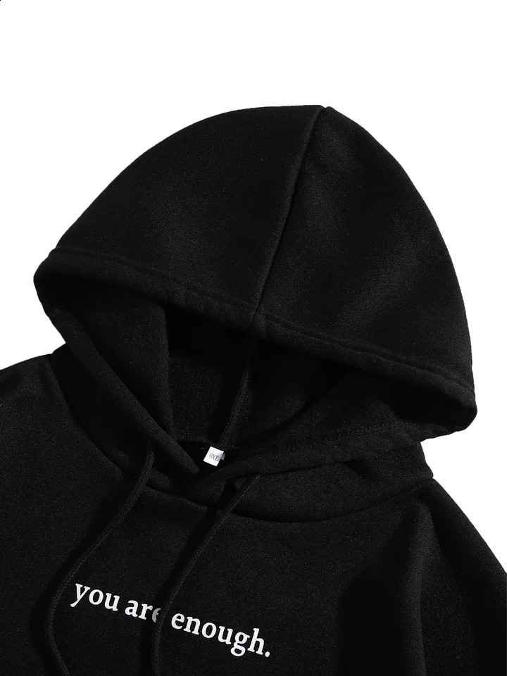 Plus size womens letter printed casual hoodie outdoor sports hoodie 250319