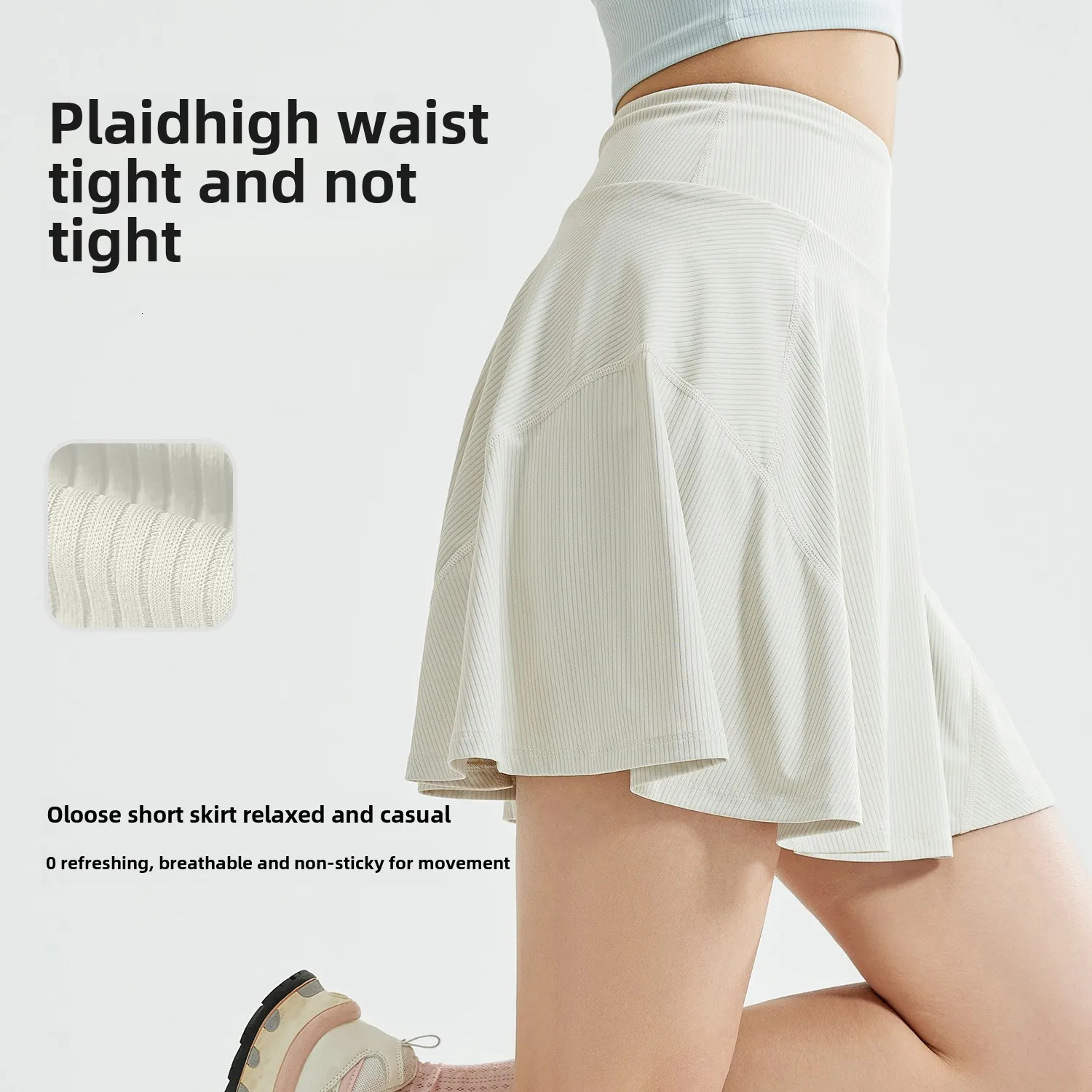 Seamless Sports Skirt with Built-in Shorts Anti-Slip Yoga Running Skort for Women Breathable High Elastic Workout Clothes Y2k 250320