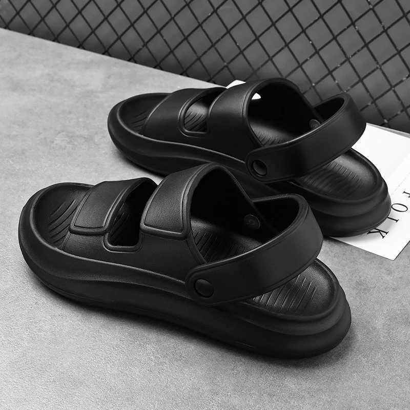 Summer Men Slippers EVA Soft Platform Slides Sneaker Borken Sandals Casual Beach Shoes Platform Designer Cfortable Slippers Y250320