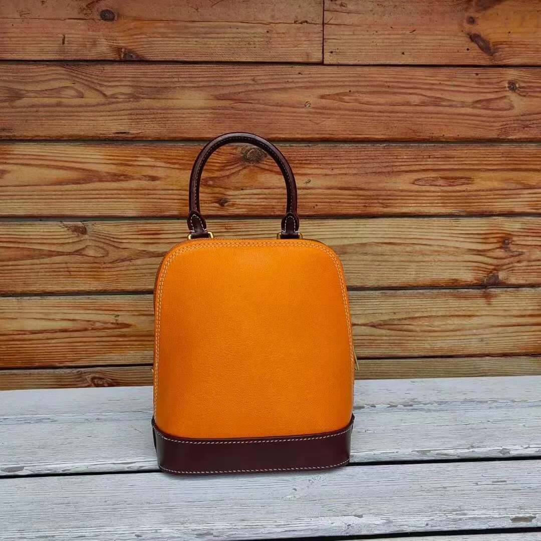 Italy Imported Cowhide Small Backpack Handbag