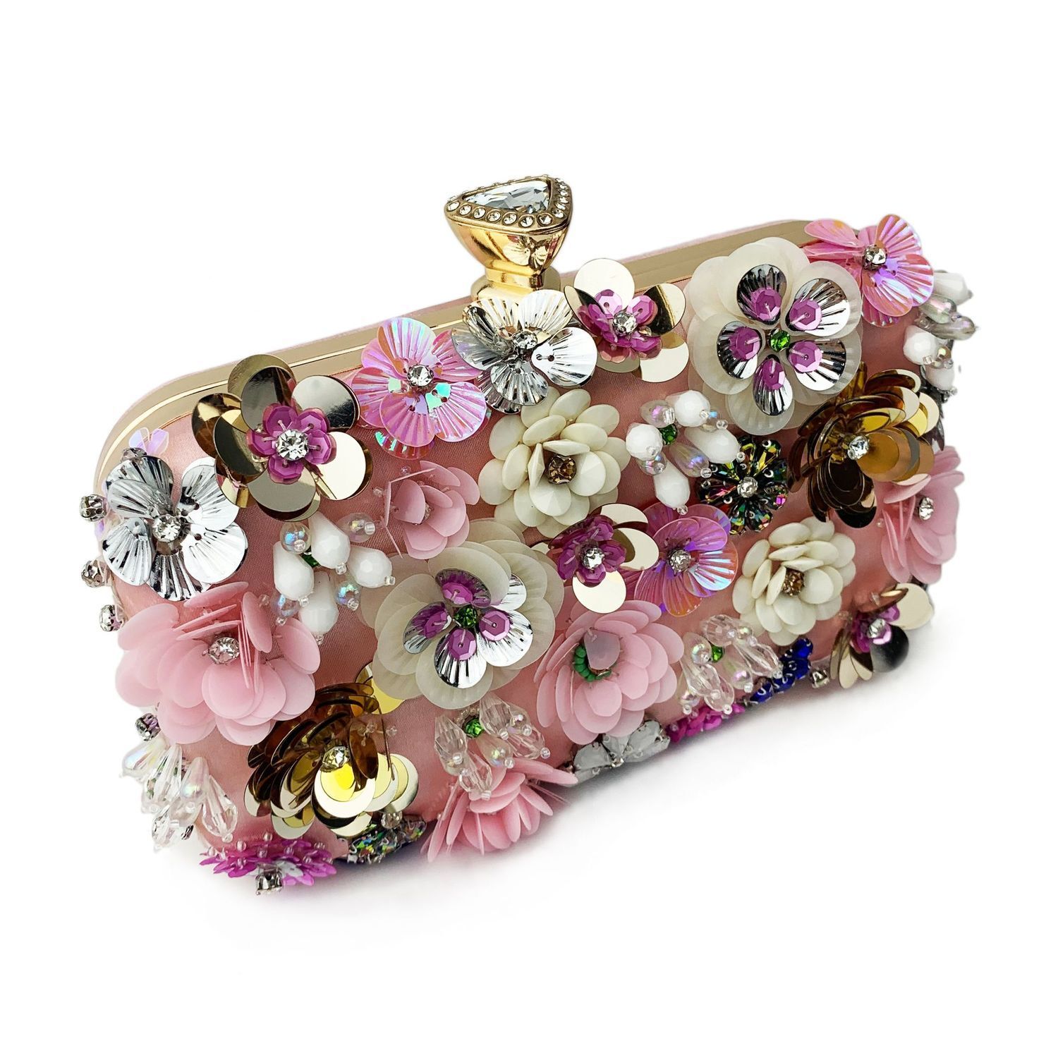 handmade 3d flower banquet annual meeting versatile handheld single cross shoulder womens bag