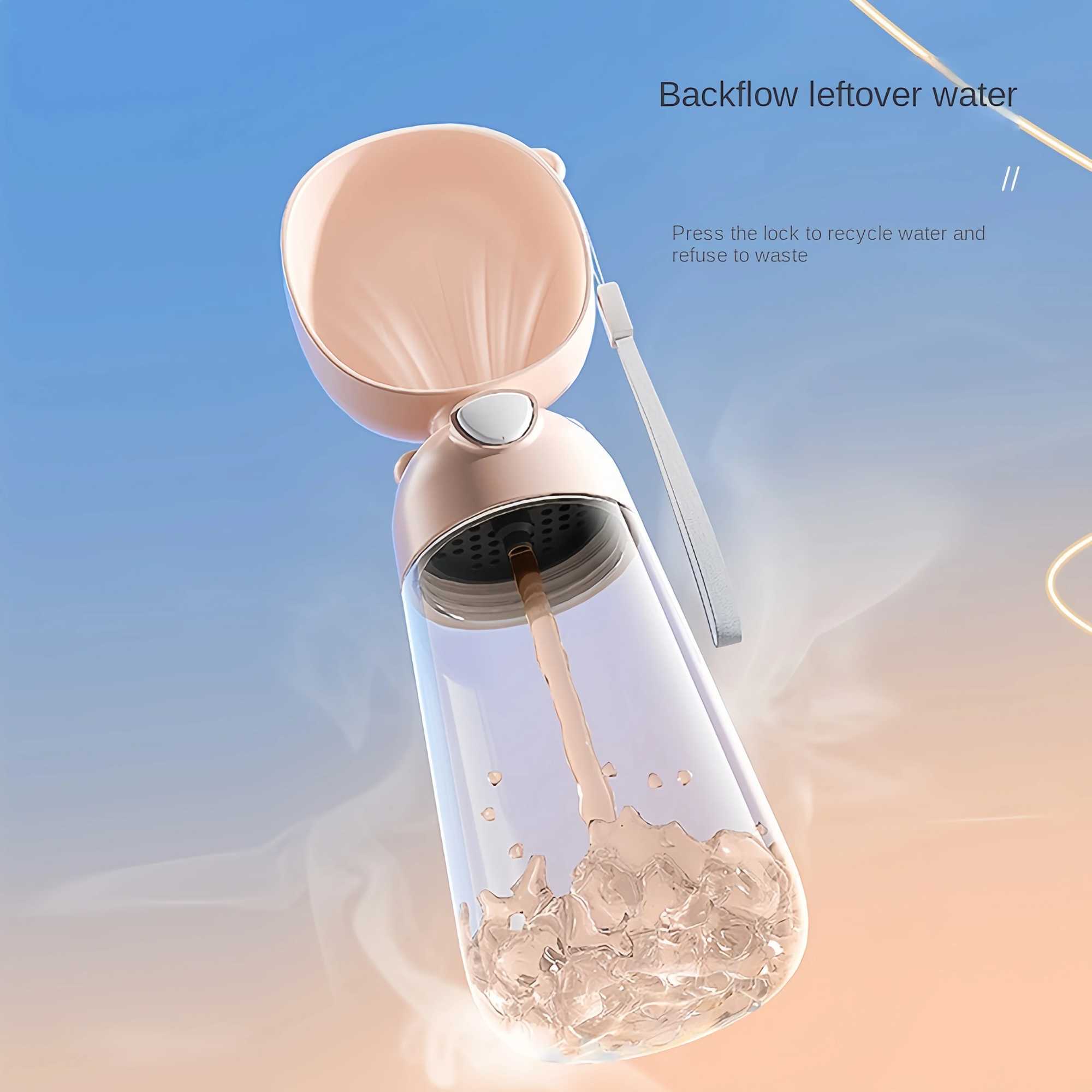 Portable water bowl with food dispenser food grade materials travel for dogs and cats pet water bottles pet dog supplies with food dispenser Y250319
