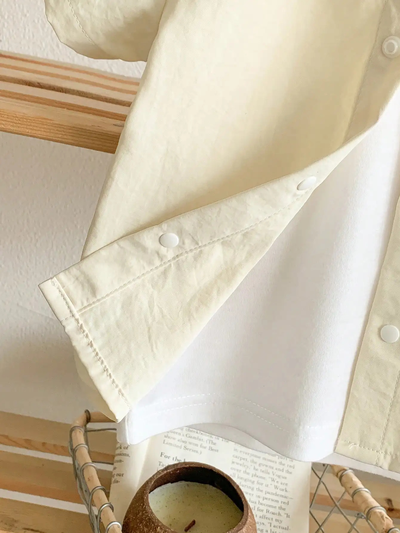 almond collar short sleeved pants fabric skin friendly soft version loose and simple travel vacation baby set 250319