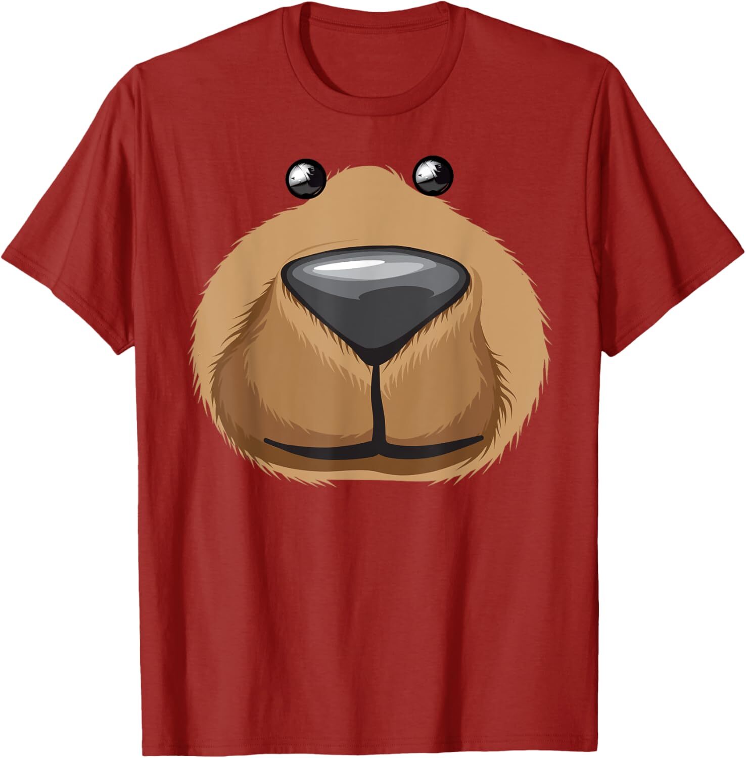 T shirt for Mens Cute Bear Face Costume Funny Halloween Teddy DIY Gift T-Shirt Shirts Tshirt Graphic Tee Casual Tops Clothes Short sleeve