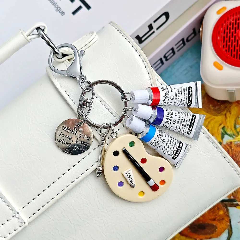 The Starry Night Van Gogh Oil Painting Keychain Painter Art Student Key Ring Unique Birthday GiftXJ250319