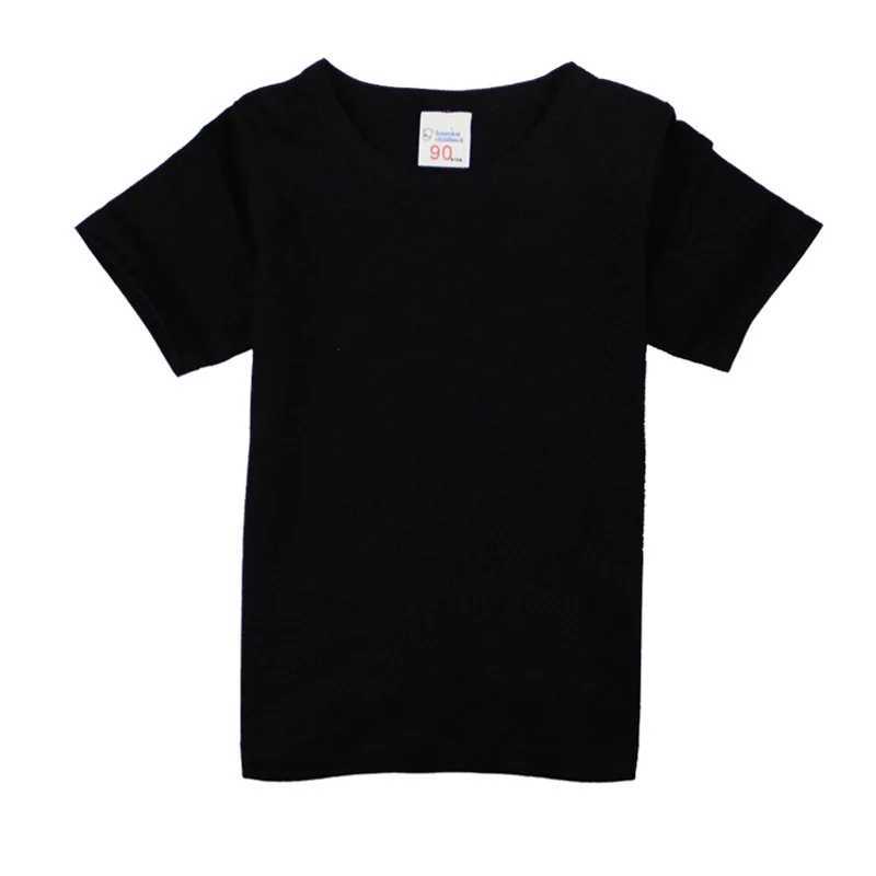 2-16 year old boys T-shirt cotton short sleeved girls clothing summer solid T-shirt youth childrens T-shirt Koreas top baby clothingT250320