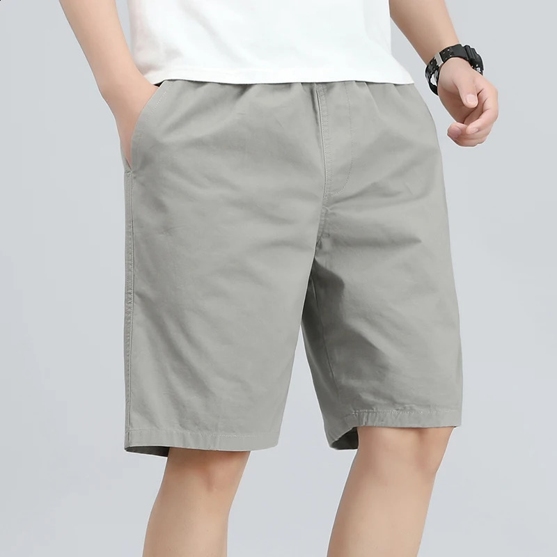 Mens lightweight cotton shorts summer casual backpacks sports and fitness wide legs 250312
