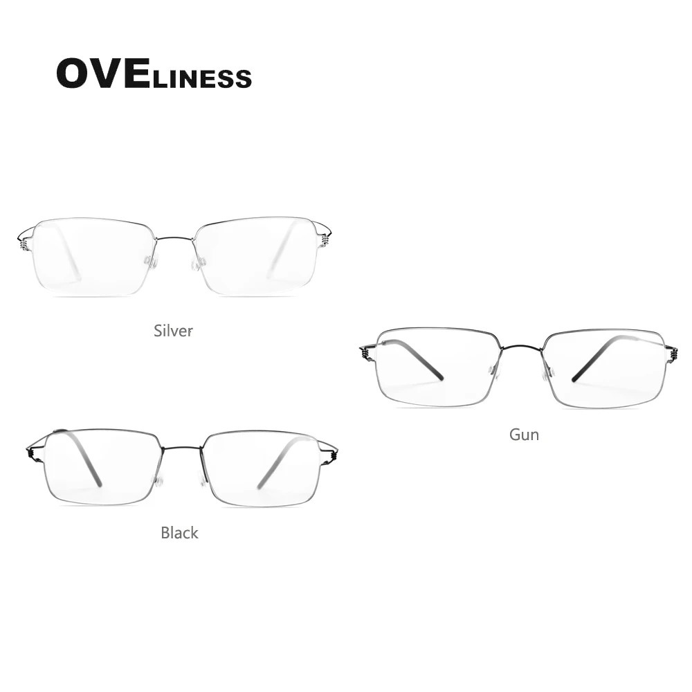 Pure Rim Square Glasses Frame Men Eyeglasses frames Women er Screwless Korean Eyewear Spectacles 250228