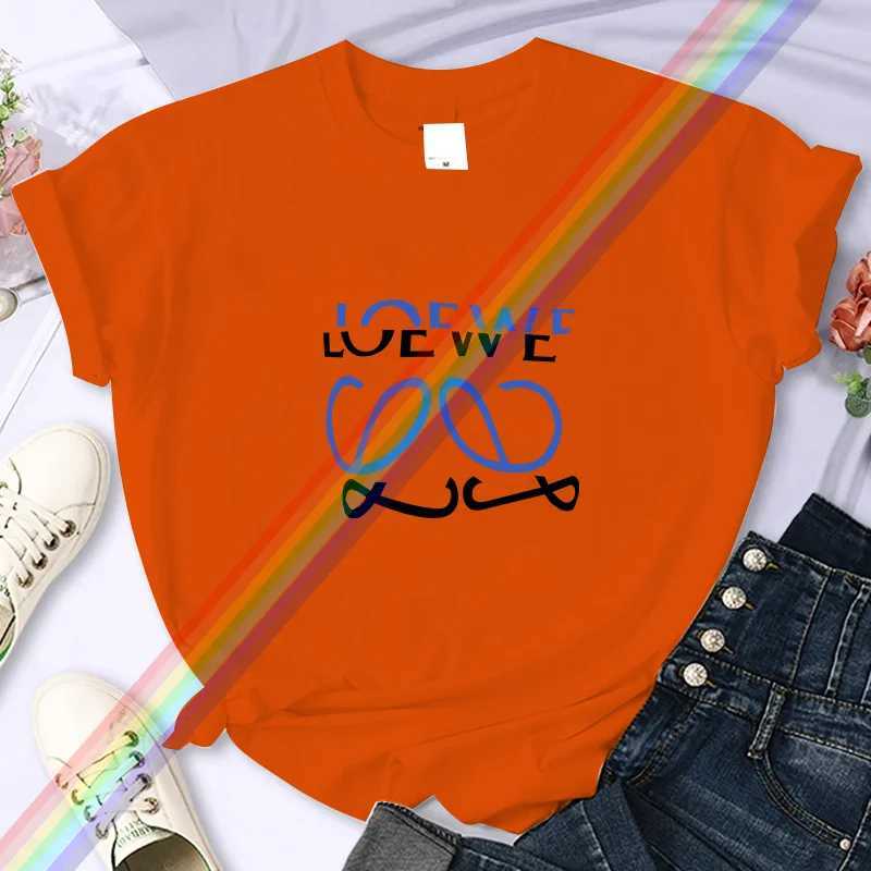 Luxury brand high-quality womens T-shirt summer letter printing 100% pure cotton casual oversized Y2k personalized sleeves O-neckT250320