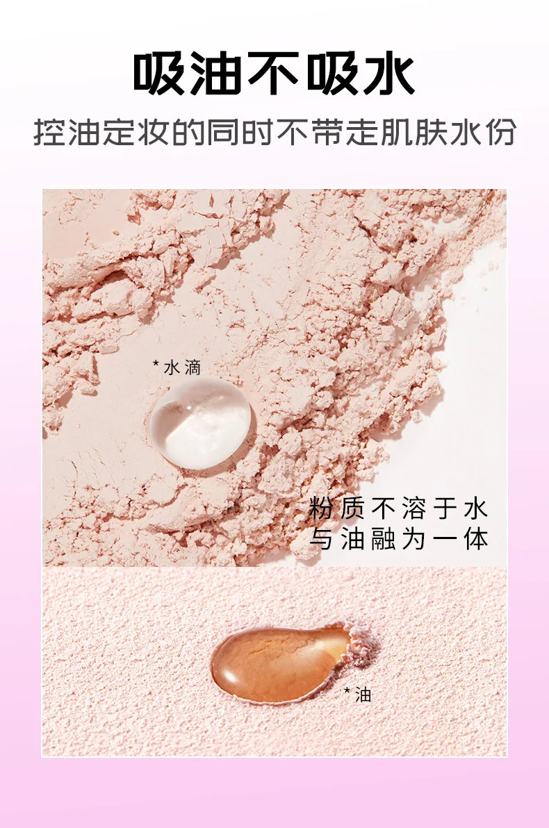 Air Set Loose Powder Concealer Oil Control Long Lasting Powder Embellishes Skin Tone with Natural White Loose Powder Makeup 250319