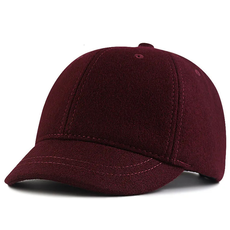 Winter plus baseball cap elderly warm short wool cap big head cap large felt snap cap 56-61cm 62-68cm 250228