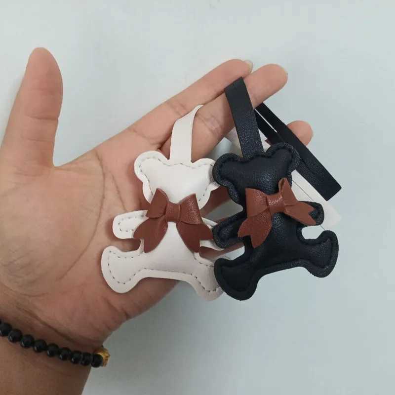 Cartoon PU animal keychain cute bear keychain female keychain backpack pendant jewelry girl giftXJ250319