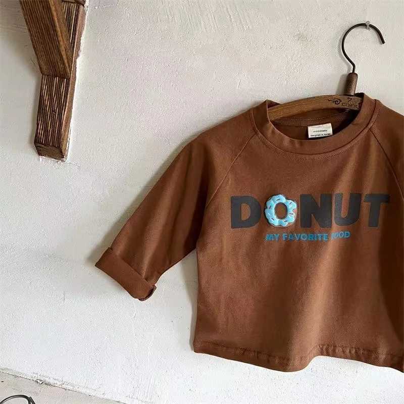 Fashion Comparison T-shirt Childrens New Design Cartoon Long sleeved Top Boys Baby Spring and Autumn Fashion Pure Cotton Bottom ShirtT250320