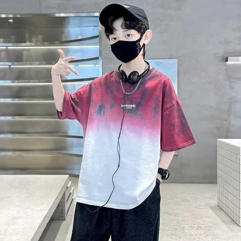 Boys clothing summer fashion plus size childrens clothing street clothing boys and girls personalized manga T-shirts top childrens short sleevesT25032