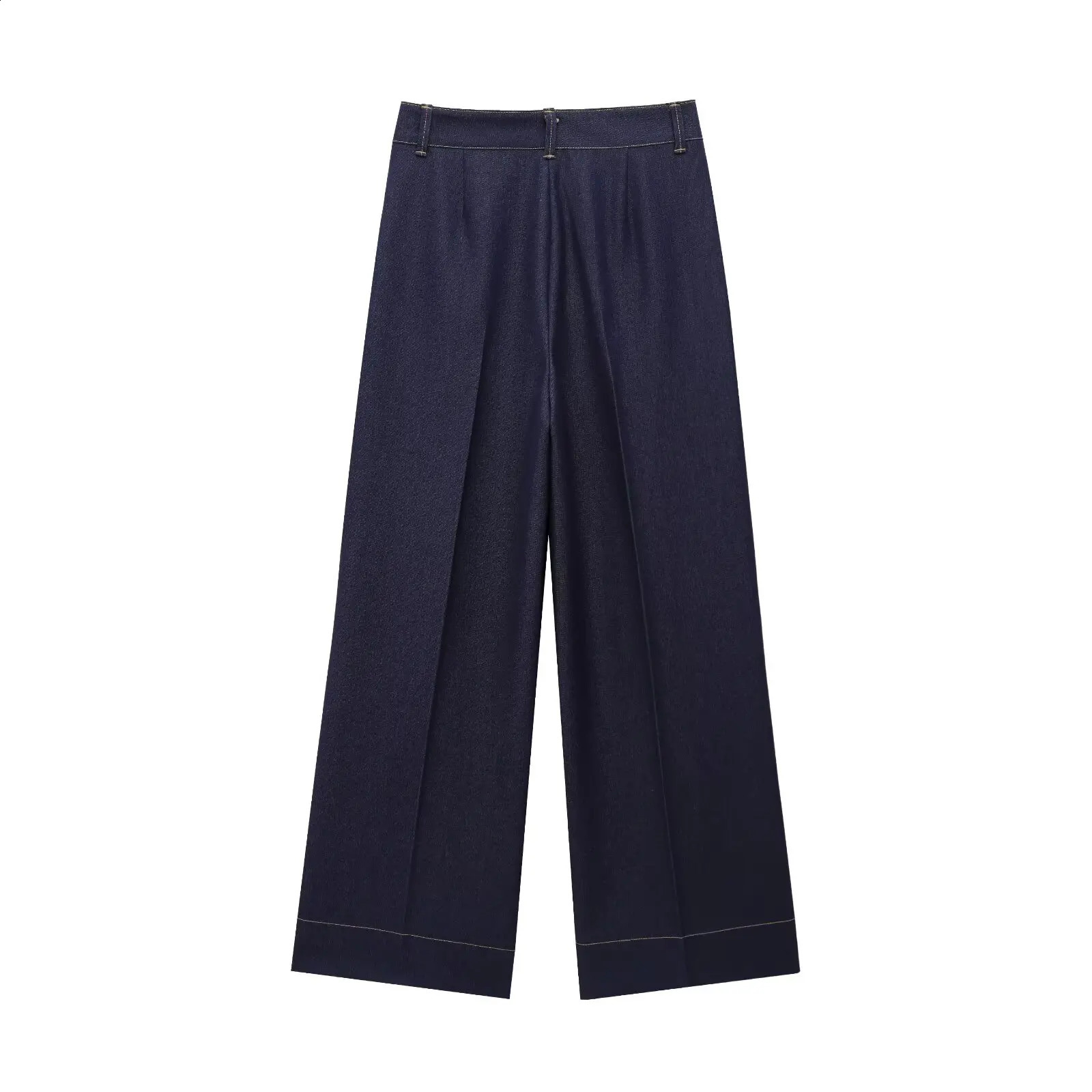RARA 2025 Womens Crew Neck Cropped Jacket with Button Details and Match Width Leg Trouser Set for a Stylish Look 250319