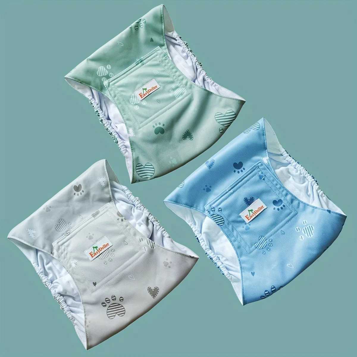3 pieces of mens dog cloth diapers reusable dog diapers washable pet abdominal packaging puppy underwear environmentally friendly pet care D Y250320