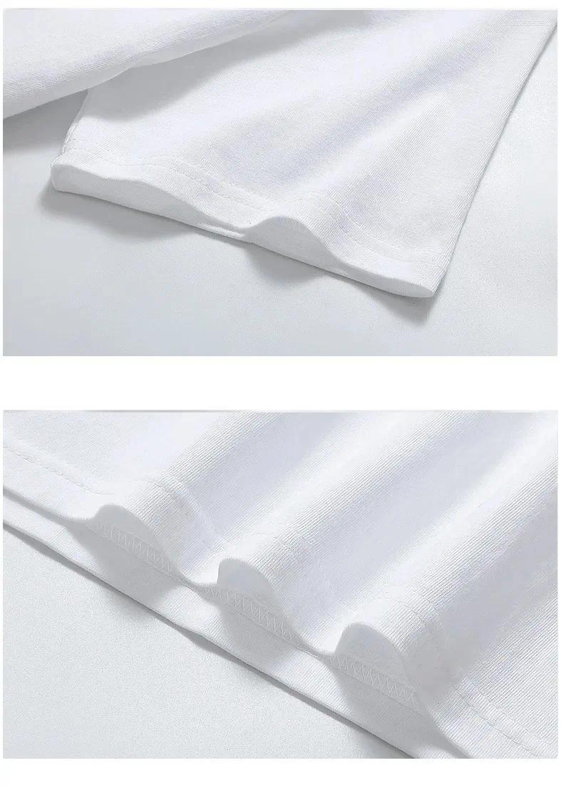 Men's T Shirts Fashion T-shirt For Men Tops Cotton Tee Solid Colors White Summer Short Sleeve Women Round Neck Top Clothing