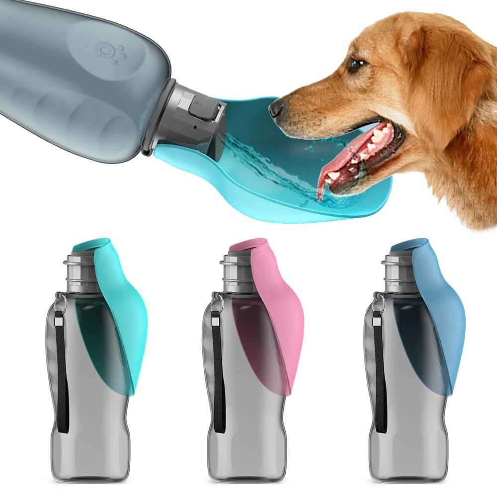 800ml Portable Dog Water Bottle For Small Medium Big Dogs Outdoor Travel Drinking Bowl Puppy Cat Feeder Pet Labrador Accessories Y250319