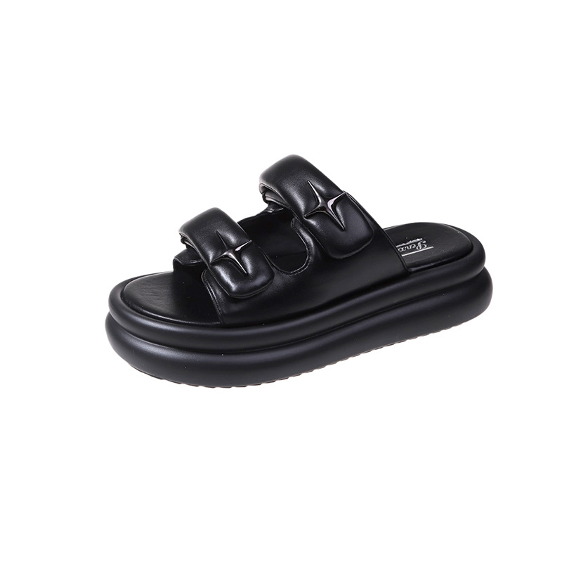 Thick soled Designer Slippers free Shipping Velcro sandals External penetration casual one-piece slippers hot versatile beach shoes