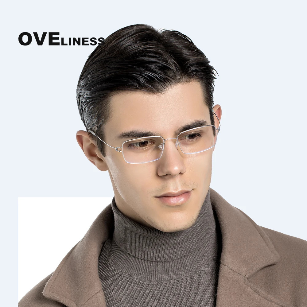 Pure Rim Square Glasses Frame Men Eyeglasses frames Women er Screwless Korean Eyewear Spectacles 250228