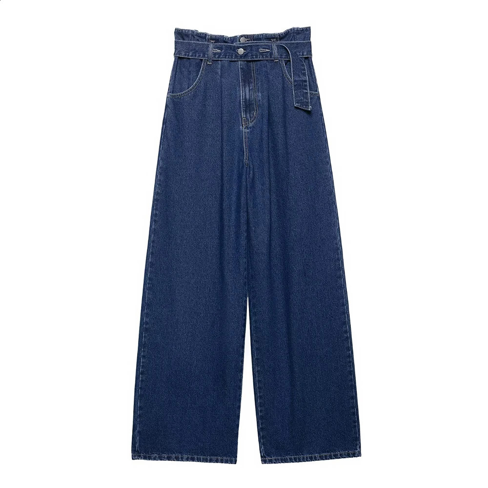 womens fashionable European and American casual collar long sleeved denim top high waisted jeans set 250319