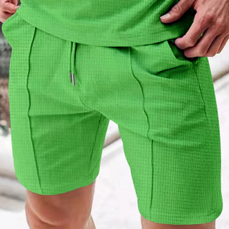 2012 Summer European and American Mens Sports Waffle Trend Casual Shorts 250319