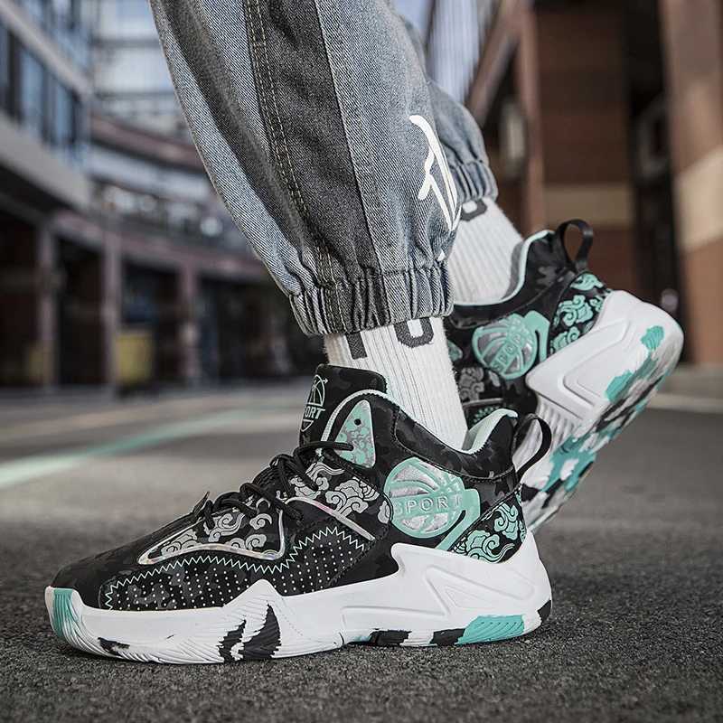 New Basketball Shoes Men High Top Breathable Basketball Sneakers For Men Fluorescent Mens Chunky SneakersW250320