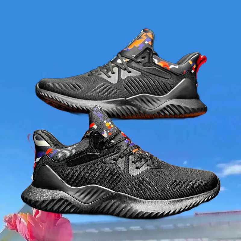 Fashionable and casual outdoor soft soled shoes comfortable lace running shoes breathable mens shoes and non slip walking shoesW250320