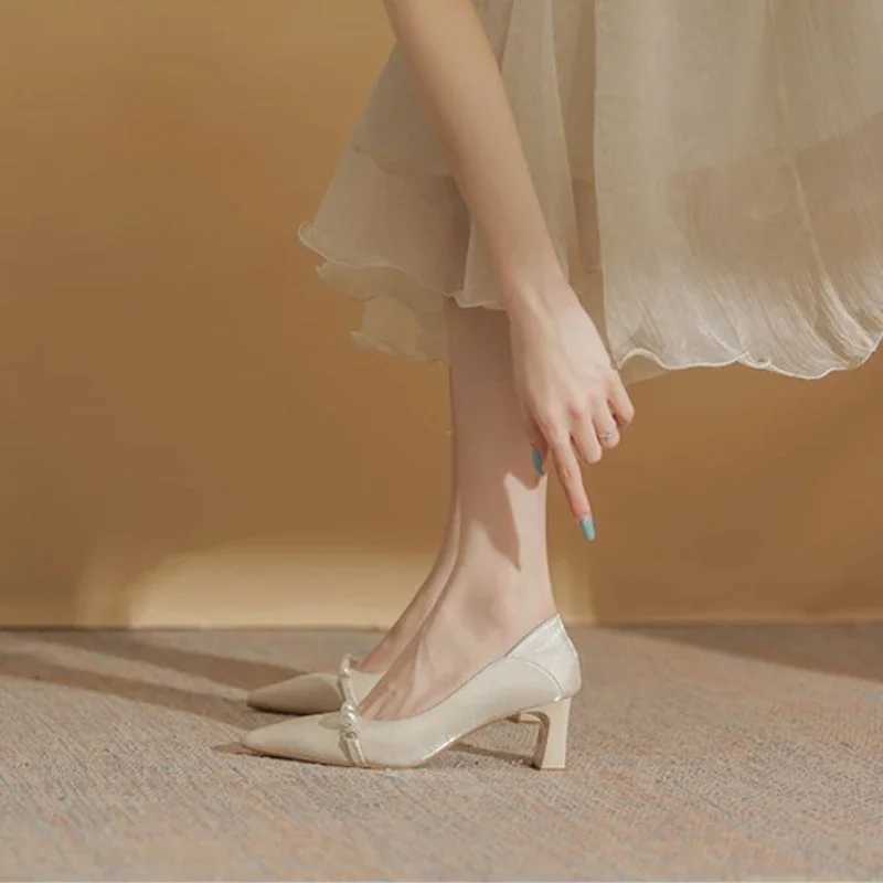 Wen 2024 Red High H Womens Summer High Heels Sexy Pump Bridal Pearl Wedding Shoes Heeled Beau Today Last A E Y250319