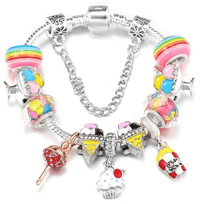 New Trendy Crystal Eyes Beads Charm Bracelets With Silver Color Brand Bracelet For Women Men Bijoux Pulseras Jewelry Gift