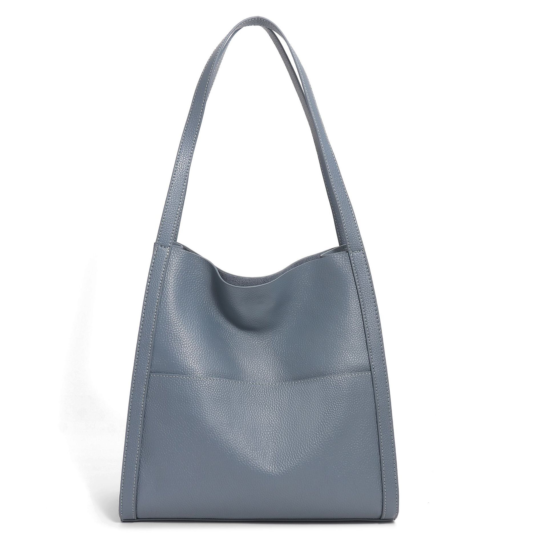 Large Capacity Women S Commuting Leather Bucket New High End One Shoulder Tote Bag Shoulder Bags