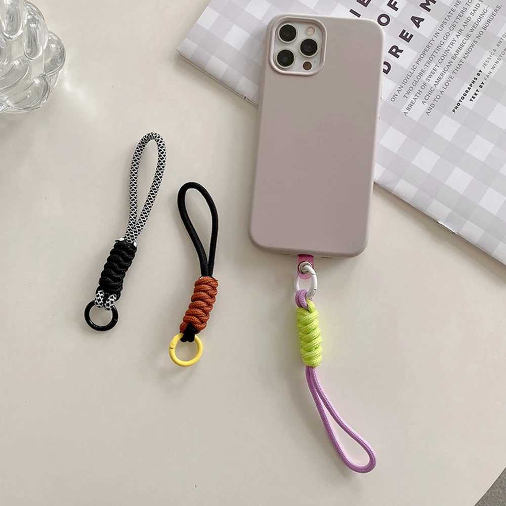 Creative handmade womens keychain mobile phone hanging rope anti loss knot with keyring womens car keyholder key accessoriesXJ250319