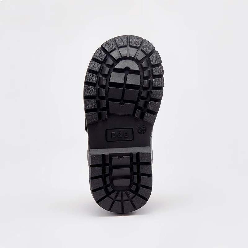 Dave Bella Kids Leather Shoes Girls Princess Shoes Boys Breathable Flats Black Beige Child Baby Toddlers Leather Shoes DB3241763 250319