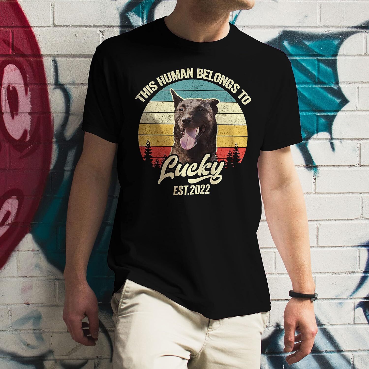 T shirt for Mens Custom Dog Faces T-Shirt, Dog Lover Gifts, Dog Mom Shirt, Lovers, Animal Lover Gifts Shirts Tshirt Graphic Tee Casual Tops Clothes Sh