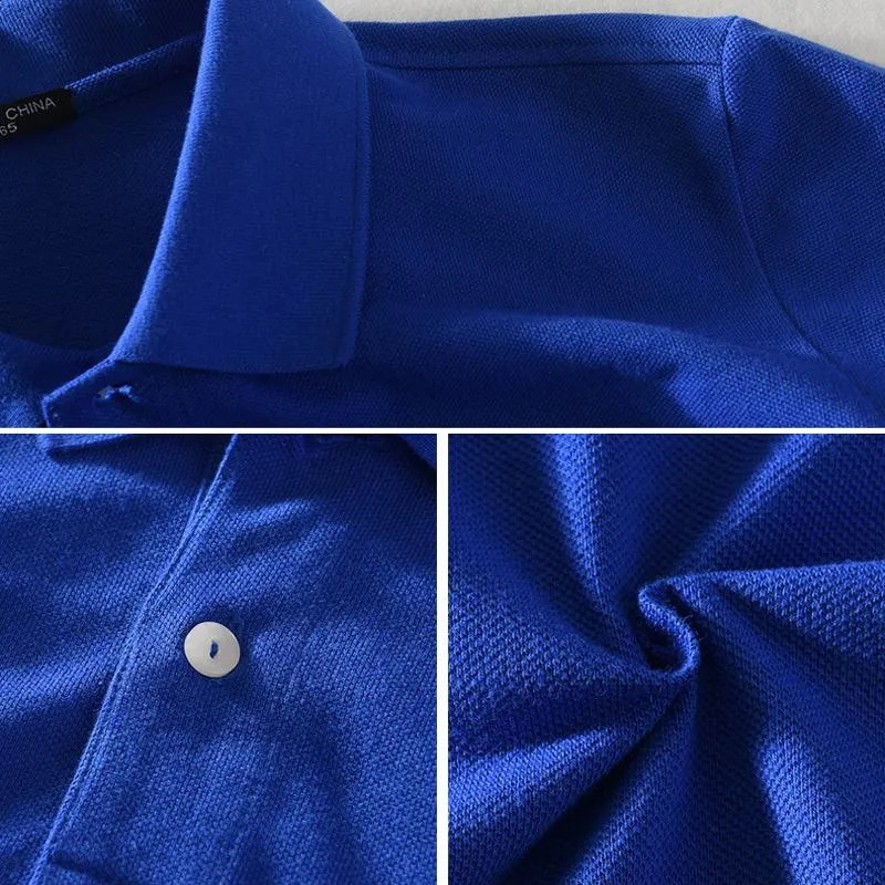 100% Cotton Mens Clothing Embroidered Polo Shirt Summer Business Casual Lapel Short Sleeve T-shirt Top S-5XL 250319