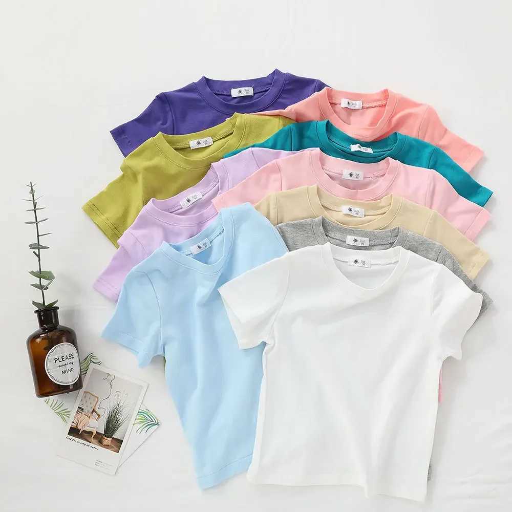 2-7T Toddler Kid Tshirt Summer Cotton Baby Boy Girls Clothes Short Long Sleeve Tee Top Casual Infant T Shirt Childrens OutfitT250320