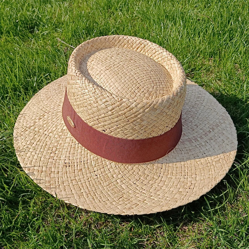 French Nature straw hat for women bower weaving spring fedora hats elegant hat ladies sun hat beach summer jazz hat panama 250320