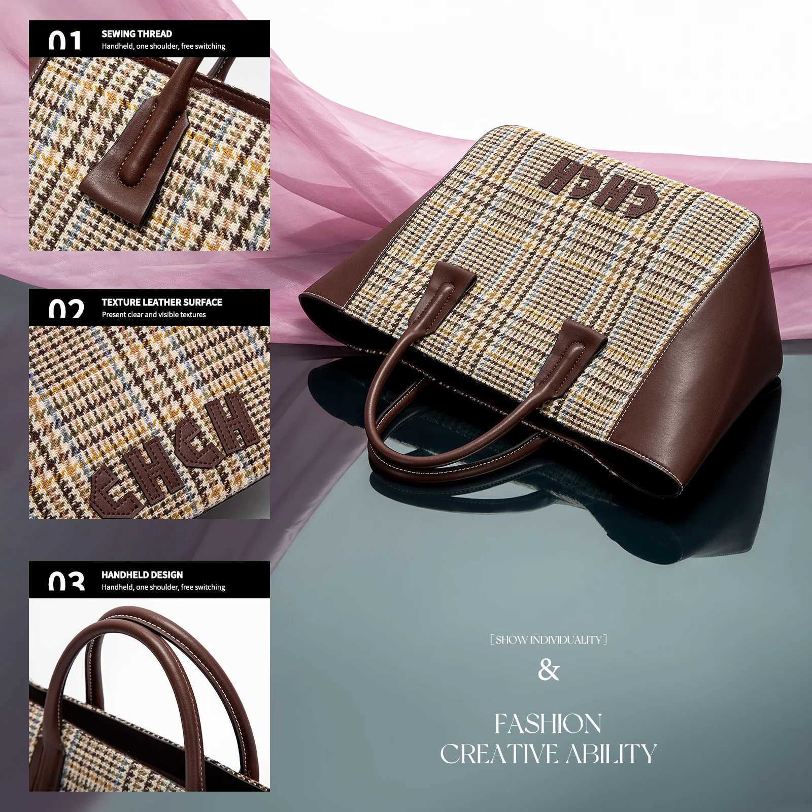 Stripe Printing Design Fashion Simple Womens Handbag Classic Style Exquisite Retro Edition Large Capacity Y250319