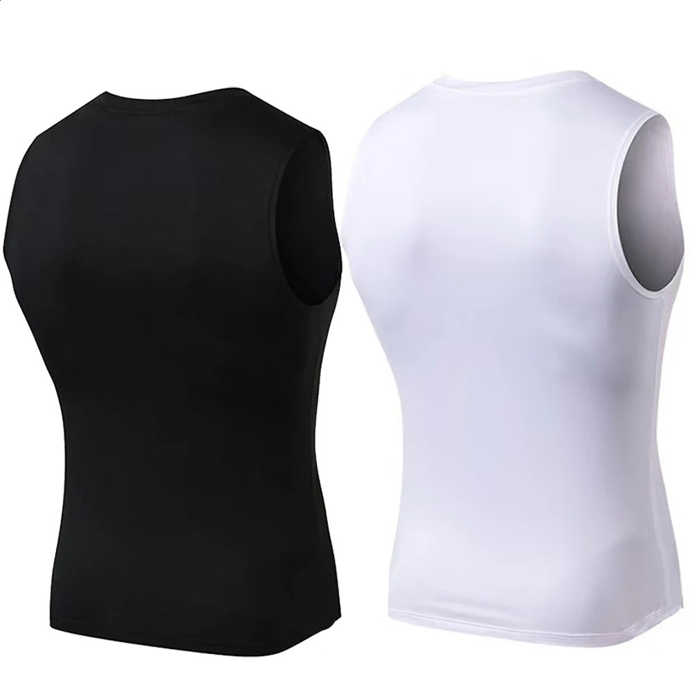 Mens printed vest compression shirt Christian sports quick drying Tshirt gym running basic layer 250319