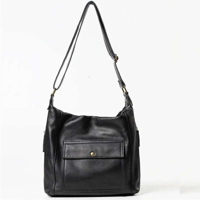 Women' Crossbody Large Bag Soft Genuine Leather Handbag Tote For Ladies Practical Casual Shopping Bags Commuter Messenger Purse